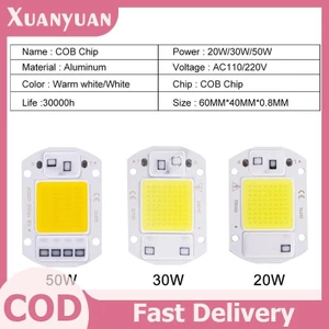 XUAN LED chip 20W 30W 50W AC 220V hạt đèn COB thông minh Đèn LED không có trình điều khiển DIY Lampada chip ngoài trời đèn pha đèn pha VN