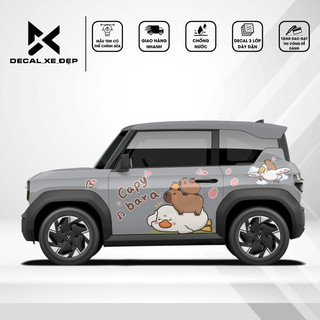 Tem dán xe VF3 - Decal Sticker Vf3 - Decal Dán Xe - Vf3 Capybara