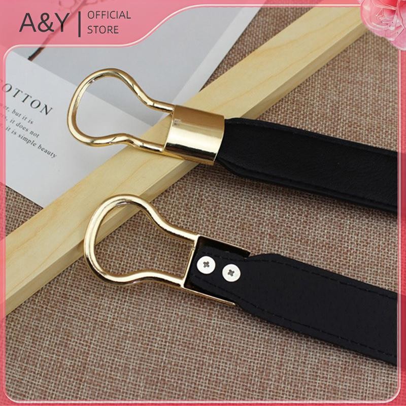 Thắt lưng thun A & Y mỏng thời trang cho nữ, có khóa kim loại