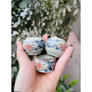cóng mào tàu men rạn kẻ viền nâu
