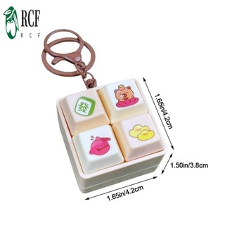 Móc khóa bàn phím hoạt hình DIY Keycap Fidget - Nút bóp giảm căng thẳng cho những người yêu thích âm nhạc