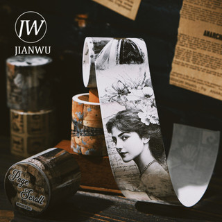 JIANWU 40mm * 200cm Trang Sách Cuộn Series Nhân Vật Vintage Phong Cảnh Chất Liệu Cắt Băng Washi Sáng Tạo Tạp Chí Văn Phòng Phẩm