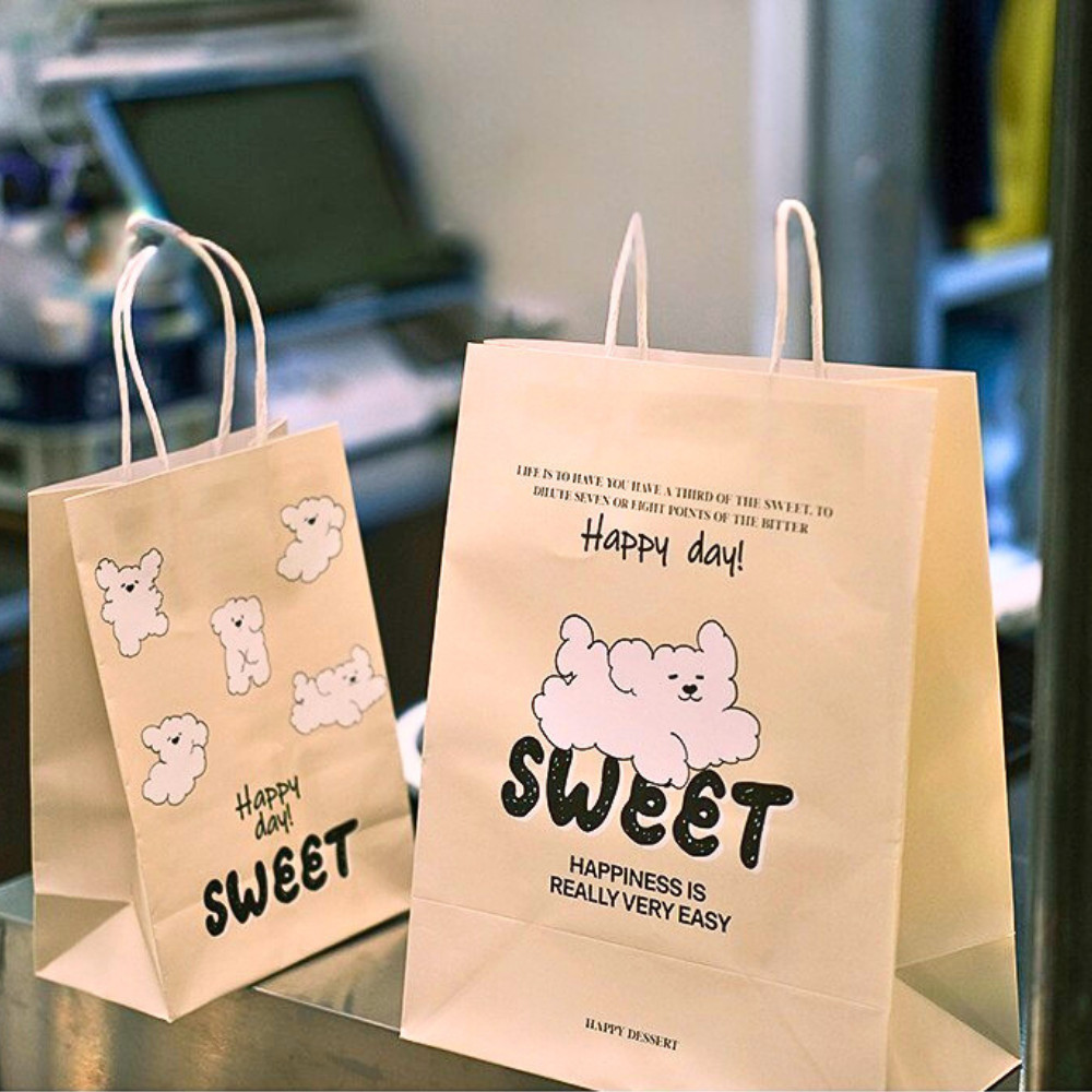 [Combo 2] Túi giấy đựng quà Sweet kem TU73  Phong cách dễ thương, in họa tiết rõ nét tặng bạn, người yêu