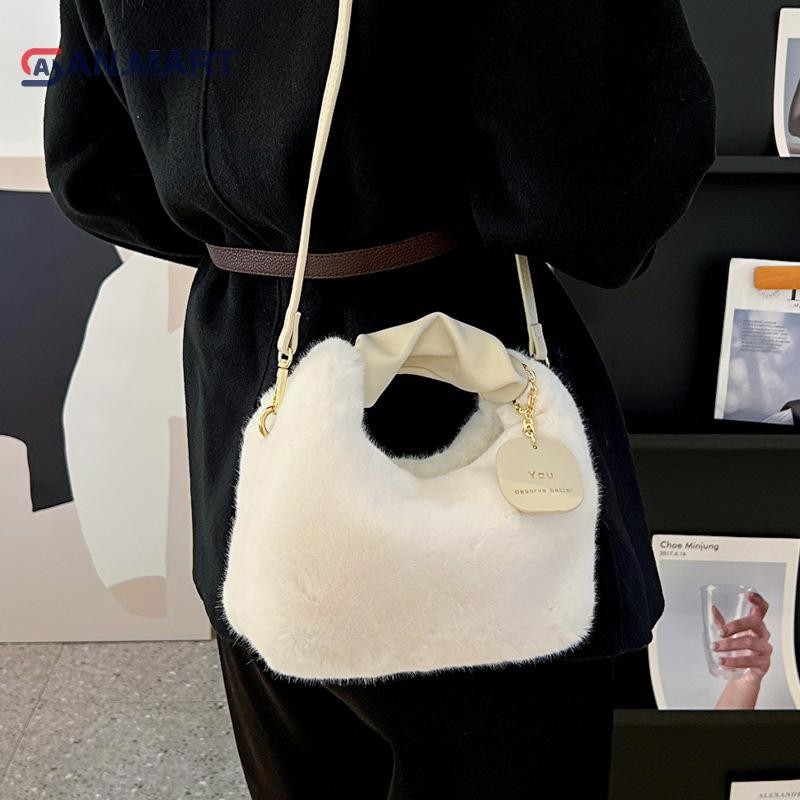 Bigdealssuper Nữ Sang Trọng Túi Xách Tay Cầm Ruched Nữ Nhỏ Đeo Vai Túi Tote Thường Ngày Nửa Mặt Trăng Hobos Túi Mùa Đông Siêu