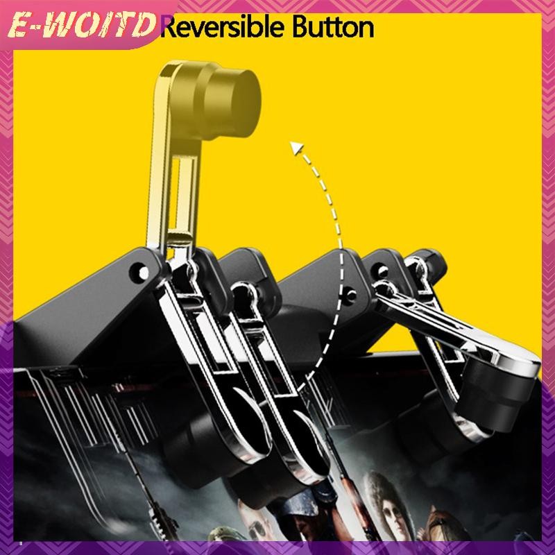 E-WOITD PUBG Bộ Điều Khiển AK66 Tay Cầm Chơi Game Sáu Ngón Tay Kích Hoạt Pubg Kim Loại Kích Hoạt Cần Điều Khiển Pubg Cho IOS Android Điện Thoại Di Động Game Pad E-WOITD