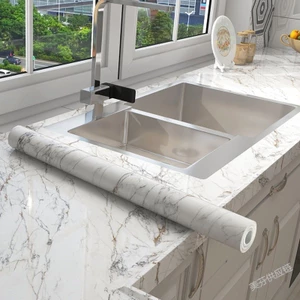 Giấy dán giả đá hoa cương chống nước, chống dầu | Dán bếp, tủ, bàn, mặt bàn tự dính