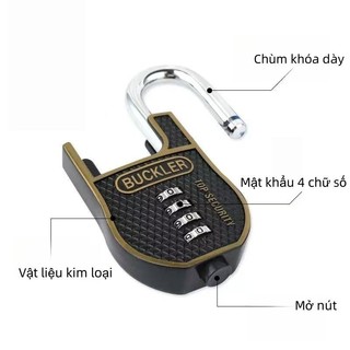 AIMVUKES khóa mật mã 4 số cao cấp Blucker, chống cắt, chống nước, chống trộm, an toàn, cho nhà cửa, nhà kho