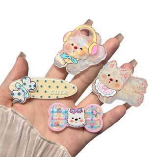 Kẹp Tóc Cho Bé Gái Hình Dễ Thương, Mỏ Vịt Và Trái Tim Phù Hợp Với Mũ Nón