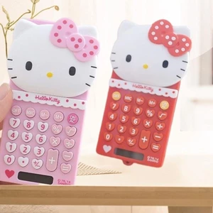Máy tính năng lượng mặt trời Mini hoạt hình dễ thương, Máy tính bỏ túi di động, Cung cấp máy tính để bàn văn phòng Kawaii, Quà tặng ngày lễ lý tưởng cho sinh viên & bé gái