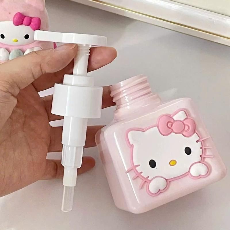 Chai Chiết Mỹ Phẩm Kitty Dễ Thương Dạng Nhấn Dùng Đựng Sữa Tắm, Sữa Dưỡng, Sữa Rửa Mặt 200ml