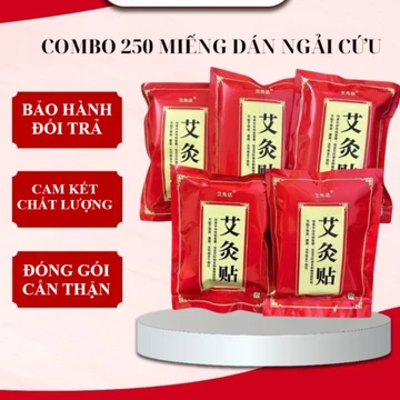 5 Túi 250 Miếng Dán Ngải Cứu Giảm Đau Cổ Vai Gáy, Cao Dán Ngải Cứu - S2
