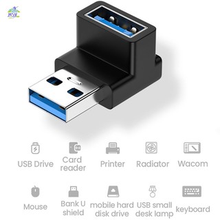 Bộ Chuyển Đổi USB 3.0 Nam Sang Nữ Nối Dài Combo Dọc Lên Xuống Góc Khớp Nối Kết Nối Cho PC Laptop USB A Sạc