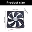 Niki 180mm 12V 0 28A Quạt làm mát luồng không khí Thiết kế vòng bi đôi XH2 54mm Giao diện dày 25mm cho hệ thống làm mát PC