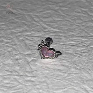 HNKMP Thời Trang Chuyển Màu Hồng Trái Tim Bông Tai Ngọt Ngào Tinh Tế Thả Bông Tai Piercings Phụ Kiện Trang Sức Quà Tặng.