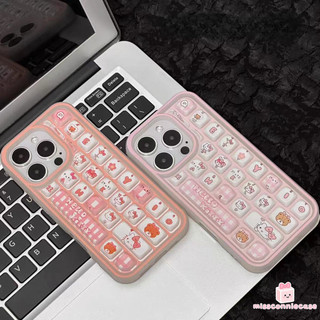 Ốp Lưng Cho Iphone 16 12 14 15 17 13 11 Pro Max Air 14 8 16 7 6 15 Plus XR X XS MAX SE 2020 Hoa Lãng Mạn Dễ Thương HelloKitty Giải Trí 3D Bàn Phím