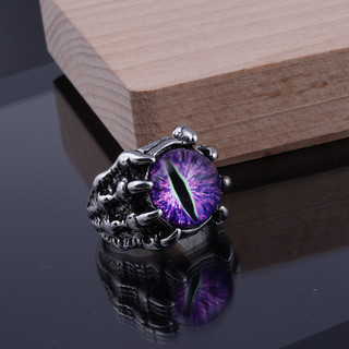 Nhẫn cổ điển Gothic Evil Eye Dragon Claw - Trang sức đám cưới Halloween