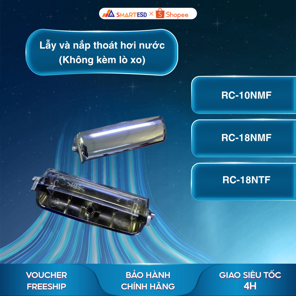 Lẫy nồi cơm điện Toshiba và nắp thoát hơi nồi cơm RC-10NMF/RC-18NMF/RC-18NTF - Hàng chính hãng