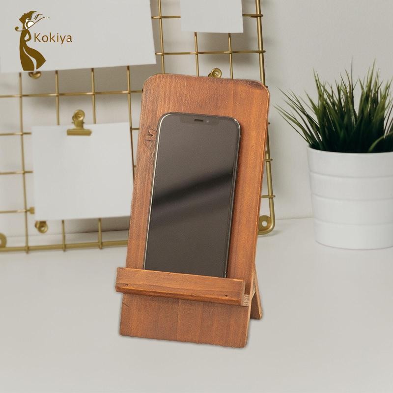 Giá đỡ màn hình máy tính bảng điện thoại di động bằng gỗ kokiya 11x7.5x22.5cm cho cửa hàng bán lẻ để bàn