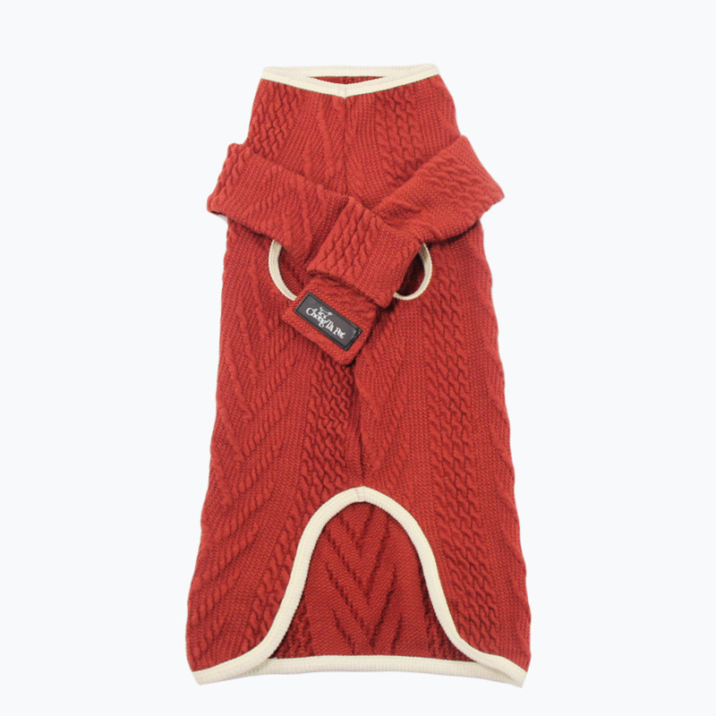 Thú Cưng Casual Retro Thú Cưng Dệt Kim Áo Len Chó Nhỏ Đa Năng Corgi Quần Áo Mùa Đông Thú Cưng Giáng Sinh Quần Áo Bán Buôn