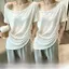 Áo tập Yoga dáng rộng nhiều mảnh cổ một dòng mùa hè, áo lười thoáng khí khô nhanh giản dị T