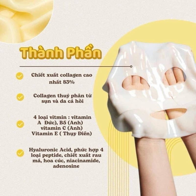 [HÀNG CÔNG TY] Mặt Nạ Thạch Vàng MediAnswer Vita Collagen Mask 35g Hộp 5 Miếng Chống Lão Hóa Dưỡng Trắng