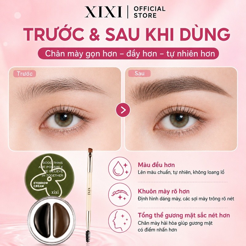 XIXI Gel Kẻ Mày D583 – Brow Gel Chống Nước, Lâu Trôi, Lên Màu Tự Nhiên, Dễ Kẻ Định Hình Chân Mày