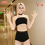 912 Kim Tơ Dầu Sáng Ngực Liền Mạch Cổ Thấp Size Lớn Một Mảnh Toàn Thân Vớ