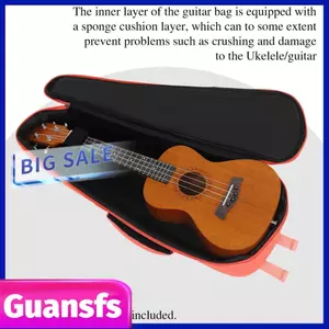 guansfs Hộp đựng đàn Ukulele Semme Tenor Chất liệu vải oxford nhẹ và ổn định có dây đeo có thể điều chỉnh cho đàn ukulele 23 inch hoặc guitar nhỏ (Xanh đậm)