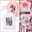 Blackpink BH2 BLACK PINK LISA ROSE JENNIE JISOO hoạt hình dễ thương Áo thun ngắn tay áo thun HB2