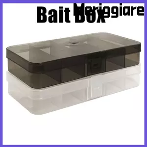 Hộp đựng bánh răng câu cá MERIGGIARE Luya, Hộp mồi 5 lưới có thể treo được, Hộp đựng mồi cá bằng nhựa trong suốt di động Câu cá