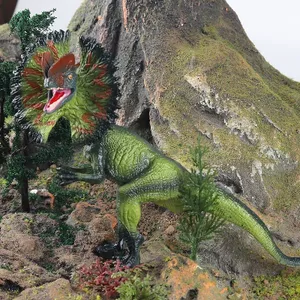 Đồ chơi khủng long sinh học tiền sử Mô phỏng Dilophosaurus Dilophosaurus Mô hình động vật hoang dã Quà tặng ngày lễ cho trẻ em Chiều cao 13cm