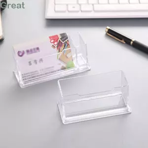 Hộp kệ máy tính để bàn TUYỆT VỜI, Hộp đựng thẻ vị trí Danh thiếp sáng tạo, Hộp lưu trữ trong suốt Acrylic bền bỉ Văn phòng