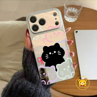 Ốp Điện Thoại Gương Mèo Hoạt Hình Cho Realme C100 C100i C85 Pro C75X C73 C71 C67 C65S C65 C63 C61 C55 C53 C51 C51S C35 C33 C30S 5G 4G Vỏ Bảo Vệ Camera Dễ Thương