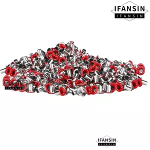 IFANSIN 500 chiếc Grommets Bộ kim loại bền bỉ 2mm Bộ Grommets đầy màu sắc, Bộ đinh tán bền Bộ Grommet nhỏ Đồ thủ công DIY