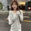 Áo thun dài tay sọc mỏng phong cách mới mùa hè dành cho nữ Slim-Fit Slim-Fit Slimmer Look Áo chống nắng giản dị sang trọng Top