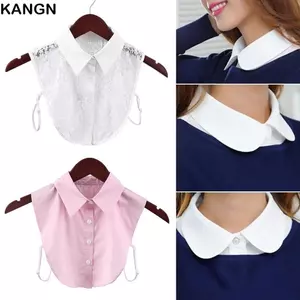 Áo Sơ Mi KANGN Cổ Giả Vintage Cotton Ren Quần Áo Phụ Kiện