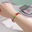 AqToCna Đầy Màu Sắc Pha Lê Men Lắc Tay Vòng Tay Nữ Handmade Cầu Vồng Đính Hạt Trang Sức Co Giãn Hình Học Bé Gái Quà Tặng Phụ Kiện AqToCna