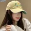 Bluelover Nữ Thêu Hoa Mũ Bóng Chày Cotton Ngọt Ngào Ngoài Trời Tấm Che Đạt Đỉnh Mũ Chữ Hàn Quốc Màu Trơn Hip Hop Bố Nón Mới