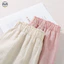 Quần short vải lanh Cotton nữ màu trơn / Quần nhà năm điểm mỏng mùa hè / Quần Pyjama thông thường đơn giản / Quần short ngoài có thể mặc