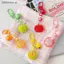 # HB # Móc khóa trái cây 3D dễ thương với phụ kiện mặt dây chuyền màu cam bằng nhựa chuông cho túi xách và Bapas.