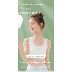 Thoáng khí Áo lót bé gái giai đoạn 1 9-13 tuổi dạng áo vest phong cách thể thao