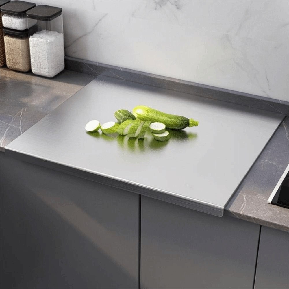 Bảng cắt thép không gỉ ITRUMPET, với bảng cắt hình chữ nhật môi, khối cắt nhà bếp chống trượt bằng thép không gỉ