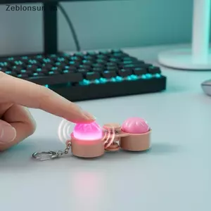 # HB # Light Up Steamed Bun Móc khóa Clier Giảm căng thẳng Đồ chơi Fidget dễ thương để nghiên cứu công việc giảm lo âu.