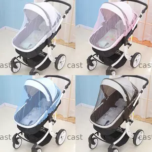 CAST 1 Xe Đẩy Muỗi Mùa Hè Xe Đẩy Phụ Kiện Thoáng Khí Gấp Ngoài Trời Pushchair Chống Vi Trùng Lưới