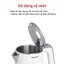 Ấm siêu tốc Happy Cook 1.2L, HEK-120PW - 2 lớp chống nóng - Bảo Hành 12 Tháng