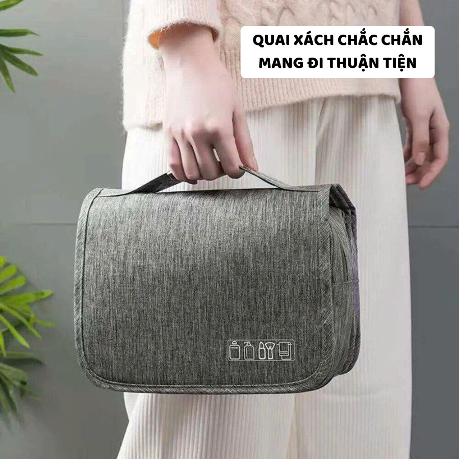 Túi Đựng Mỹ Phẩm Du Lịch ENODA HOME, Túi Đựng Đồ Dùng Cá Nhân Gấp Gọn Nhiều Ngăn Có Móc Treo TUIMP002