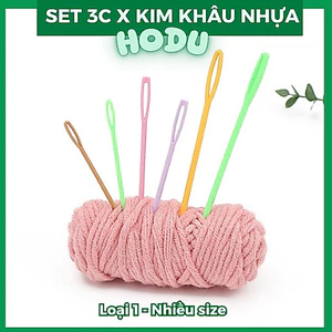 Set 3 Kim Khâu Len Bằng Nhựa Cứng 5.5/7cm /9cm /15cm (màu ngẫu nhiên)