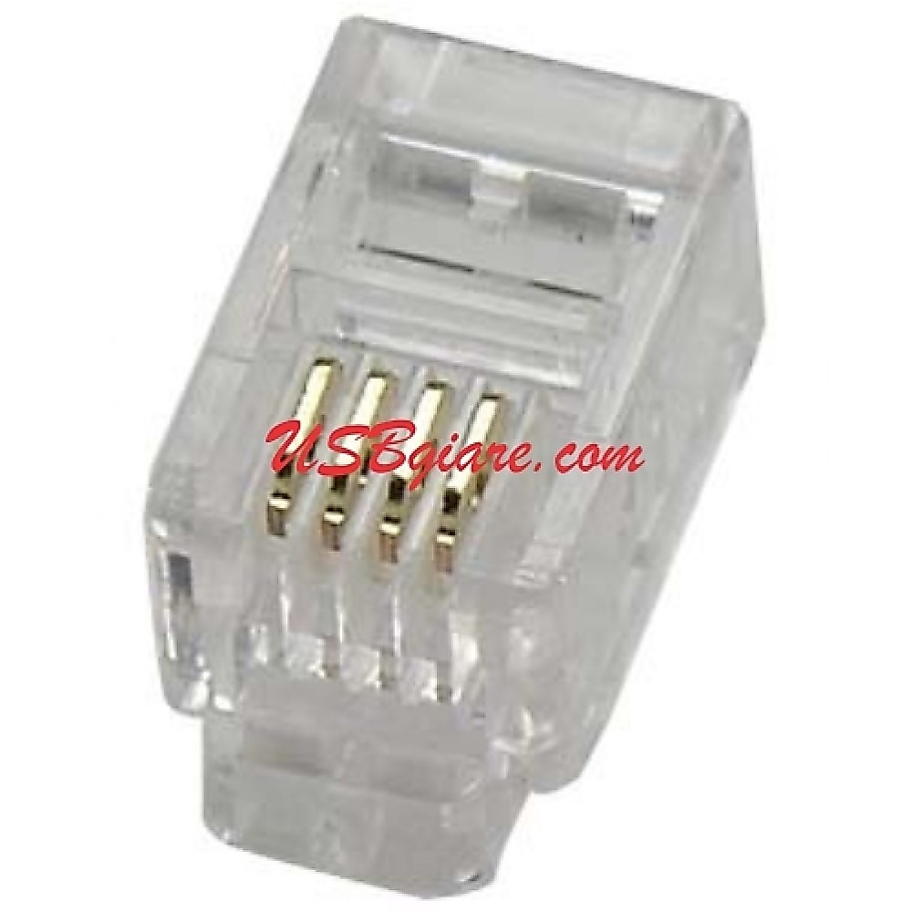 ĐẦU BẤM DÂY ĐIỆN THOẠI CÁP XOẮN RJ22 - 4 WIRE - 4P4C | Shopee Việt Nam
