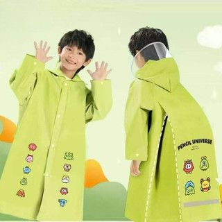 Áo mưa trẻ em dài tay đi học chống thấm nước – áo mưa bé gái dễ thương có mũ che mưa bền đẹp