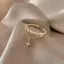 PNPIA- Shinny Kim Cương Giả Màu Vàng Dây Xích Ngôi Sao Mặt Dây Chuyền Mở Nhẫn Phong Cách Hàn Quốc Người Phụ Nữ Trang Sức Thời Trang Tiệc Cưới Nhẫn Hợp Thời Trang Cho Bé Gái
